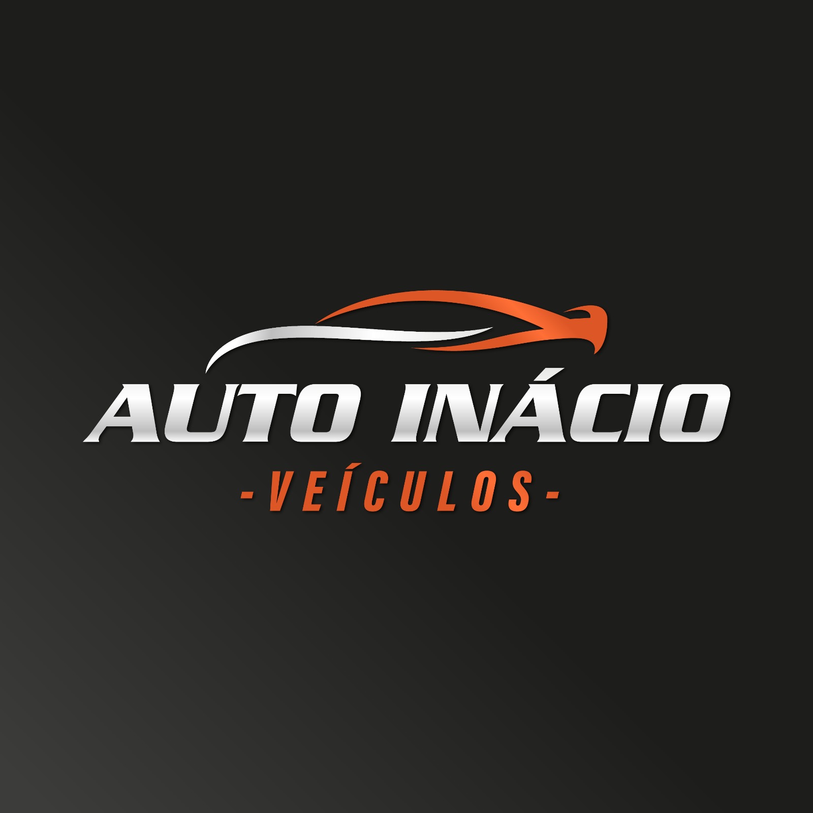 Logo auto Inácio branca fundo preto